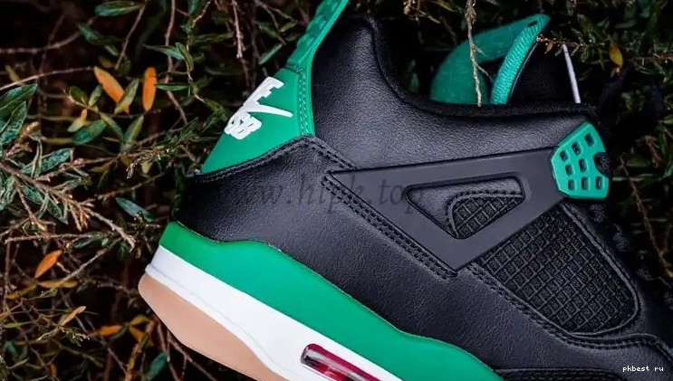 RETAIL GOD TO PK Black Jordan 4 Green SHIP SB MATERIALS READY Retro 0511